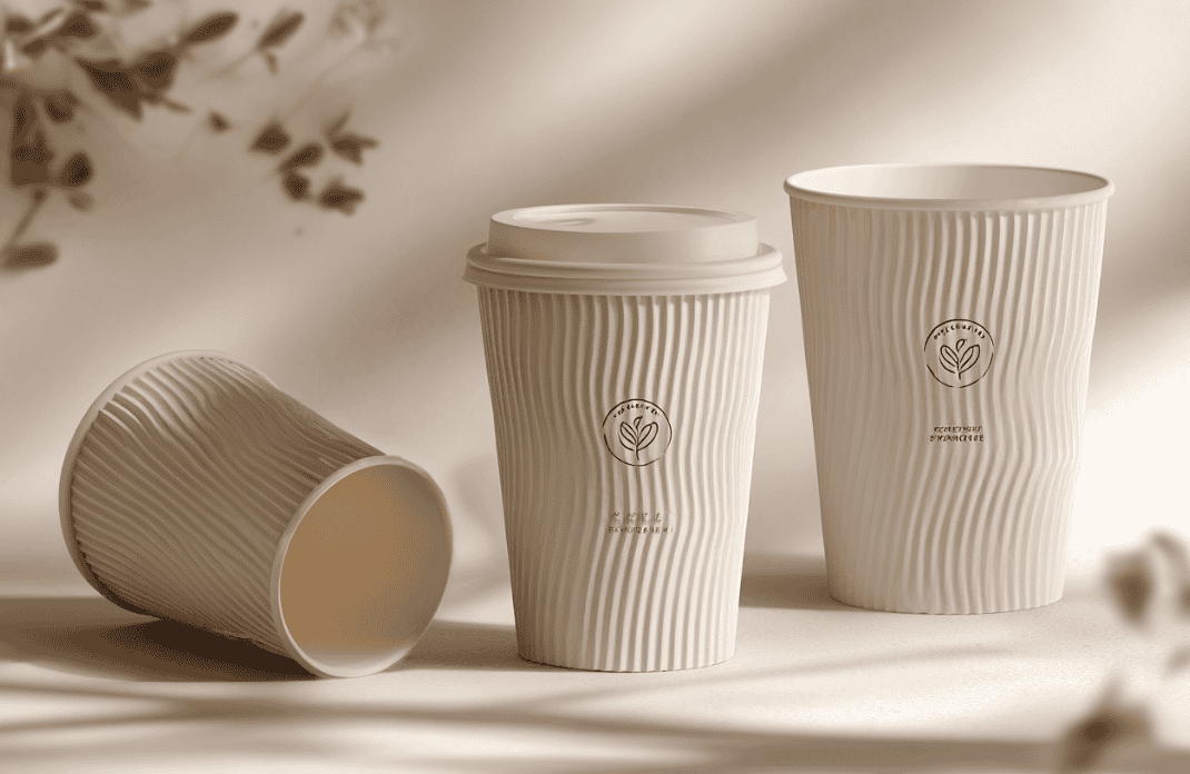 ripple wall paper cup with printed logo