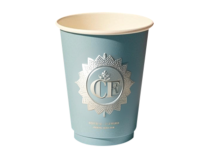 custom branded silver foil stamping paper cups