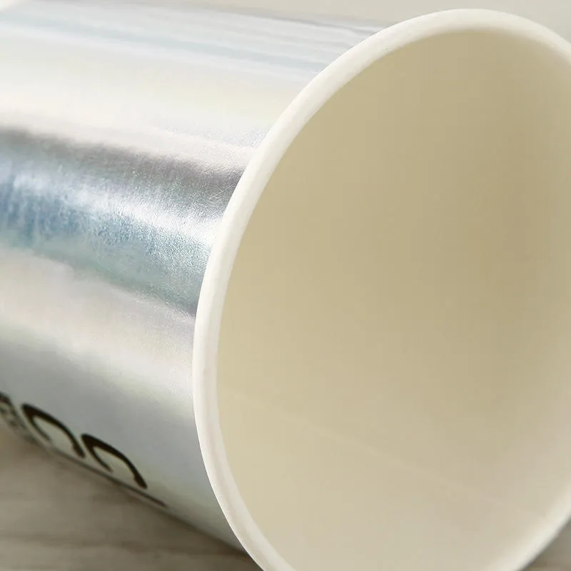 Takeaway Gold Foil Stamping Paper Coffee Cups