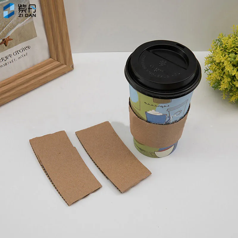 Disposable Custom Kraft Coffee Cup Sleeve