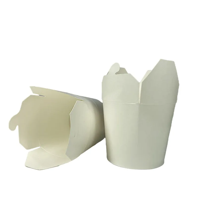 White Cardboard Round Base Paper Noodle Box