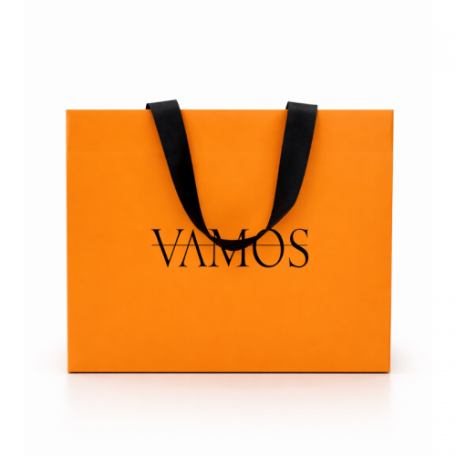 Custom Ribbon Handle Paper Gift Bags with Logo