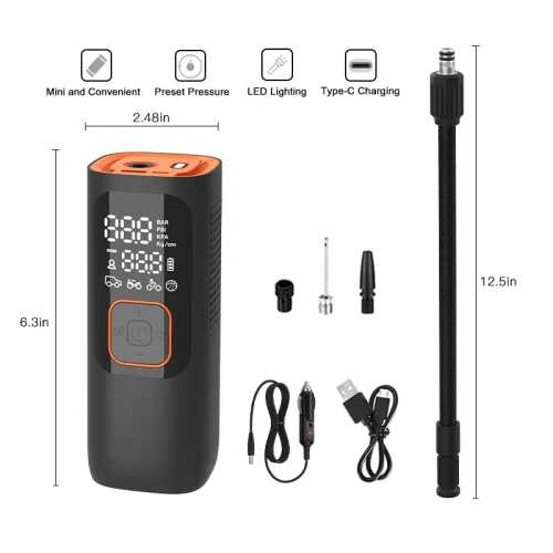 Orange Black customization car inflator