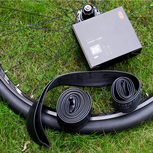 Inner Tubes Black 26x1.90/1.95/2.10/2.125/2.40 Schrader Valve For MTB Mountain Bike, Bulk 2 Pack,Bike Tubes