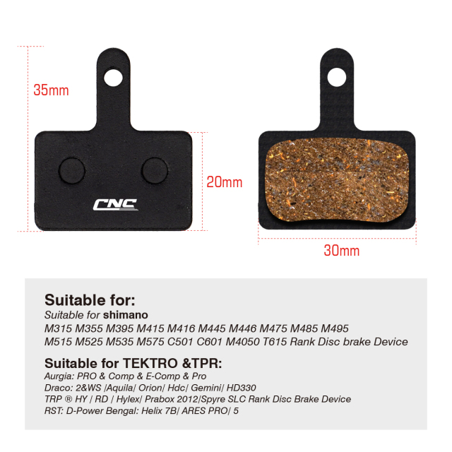 Bike parts MTB Bicycle Disc Brake Pads for Shimano SLX XT XTR Bike brake pads