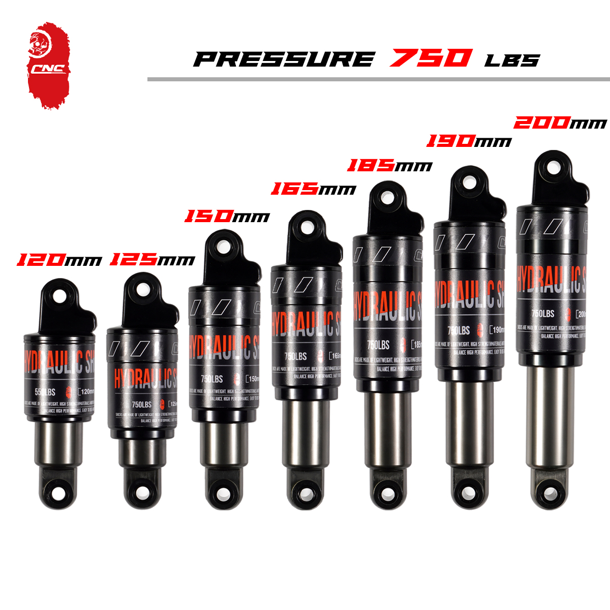 Bike parts Bike Hydraulic Rear Shock Absorbers 120 125 150 165 185 190 200MM MTB Bike kindshock Mountain Bicycle rear shock