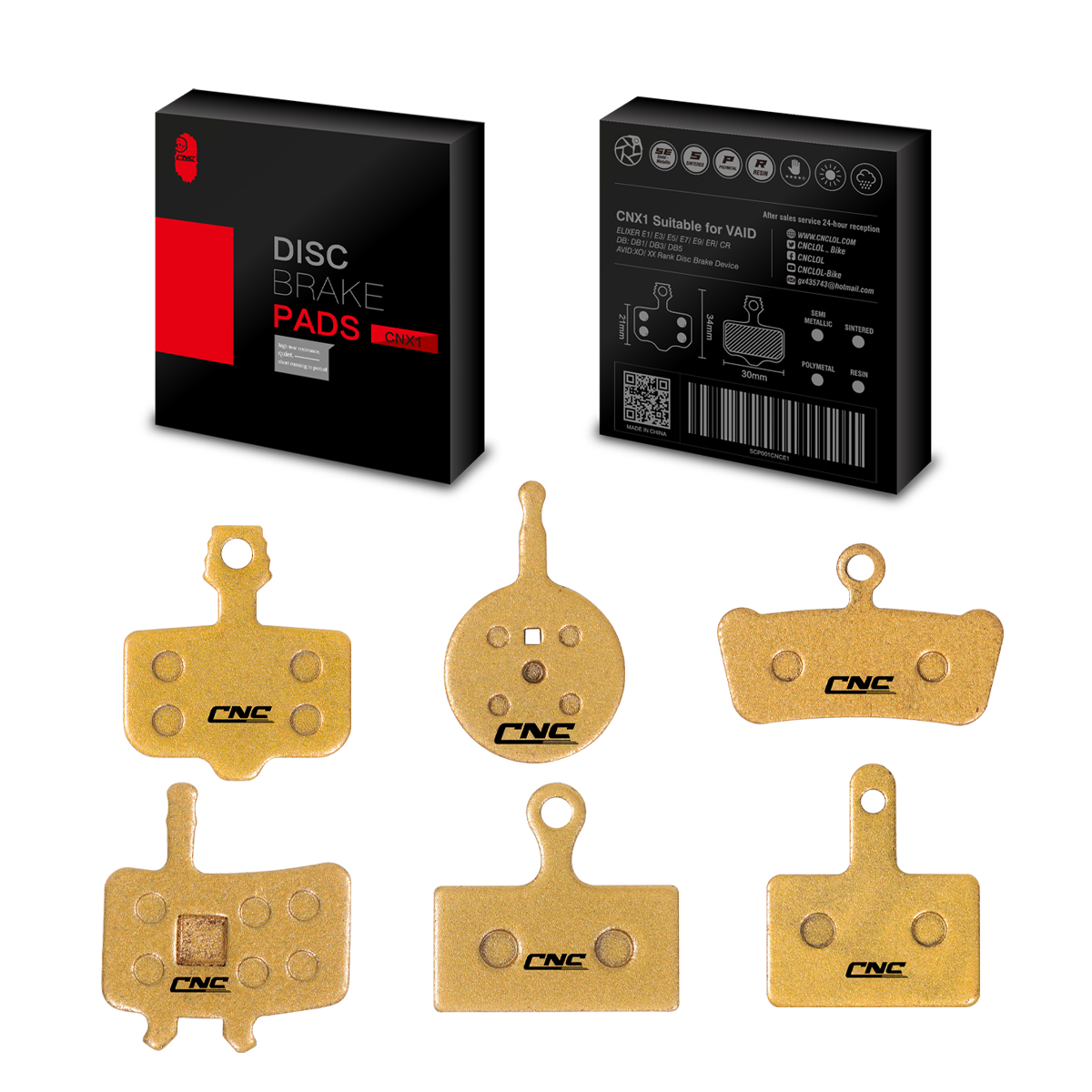 2 Pairs Bicycle Disc Brake Pads and Spring Compatible with Trp Tektro Shimano Deore