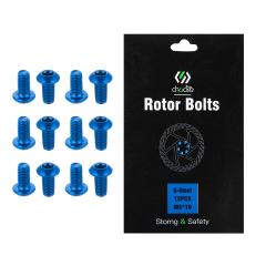CNC 12 Pcs Bicycle Disc Brake Bolts MTB Rotor Bolts 6-Bolt M5x10mm Brake Bolts Mountain Bike