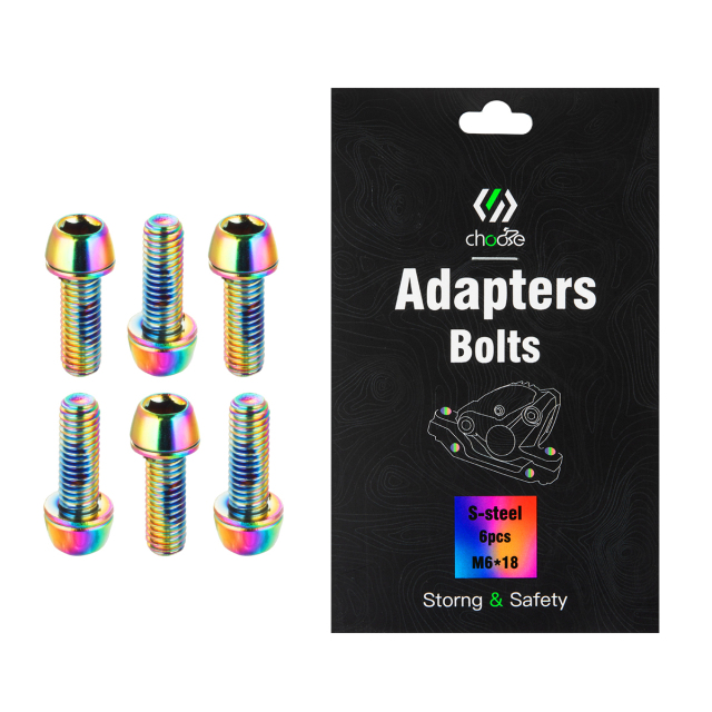 Bike Parts Steel MTB brake clamp bolts caliper brake Bike brake rainbow bolts for Adapters