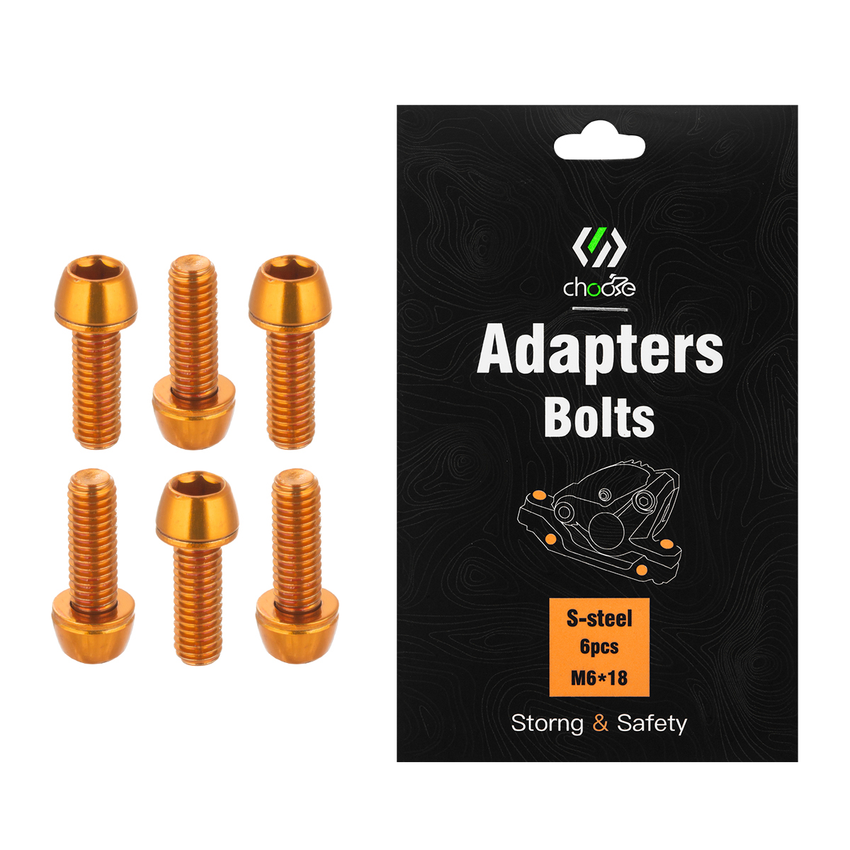 Bike Parts Steel MTB brake clamp bolts caliper brake Bike brake rainbow bolts for Adapters