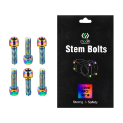 Bike Parts Steel MTB handlebar stem bolts colorful Bike stem riser rainbow bolts for cycling