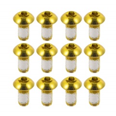 CNC 12 Pcs Bicycle Disc Brake Bolts MTB Rotor Bolts 6-Bolt M5x10mm Brake Bolts Mountain Bike