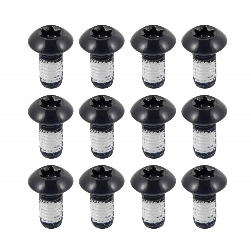 CNC 12 Pcs Bicycle Disc Brake Bolts MTB Rotor Bolts 6-Bolt M5x10mm Brake Bolts Mountain Bike