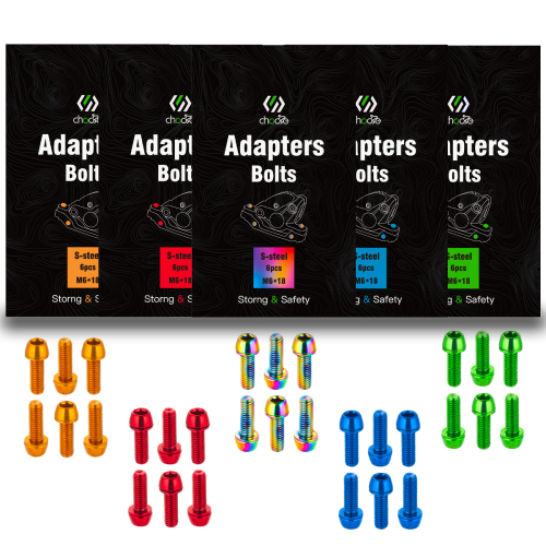 Bike Parts Steel MTB brake clamp bolts caliper brake Bike brake rainbow bolts for Adapters