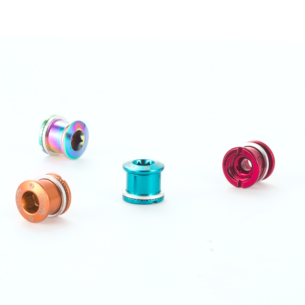 CNC 5 PCS Steel Double/Single Chainring Bolts M8×6.5mm Bicycle Chainring Bolt&Nut Set