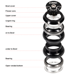 CNC Bike Headset，34mm 1-1/8" Bicycle Headset for Mountain Bike/MTB Road Bike.