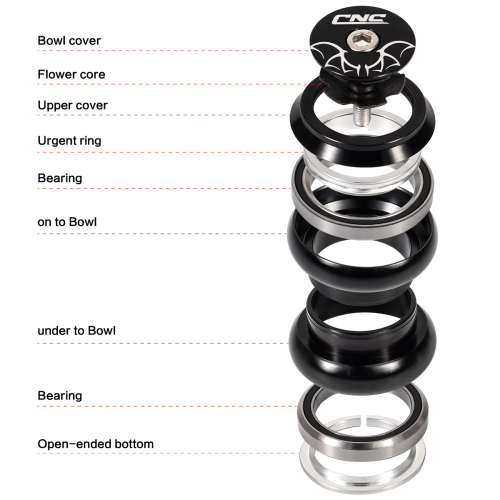 CNC Bike Headset，34mm 1-1/8" Bicycle Headset for Mountain Bike/MTB Road Bike.