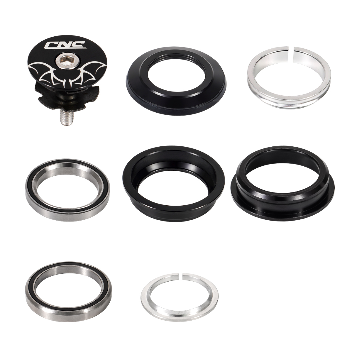 CNC 1-1/8" Bike Headset，44mm Bicycle Headset for Mountain Bike/MTB Road Bike