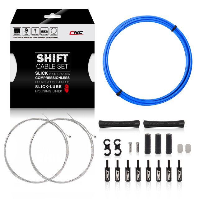 Universal 2X Pro Shift Kit |for Road, MTN, and Gravel Bike | SRAM and Shimano Shifter Compatible, Polished Stainless Cables