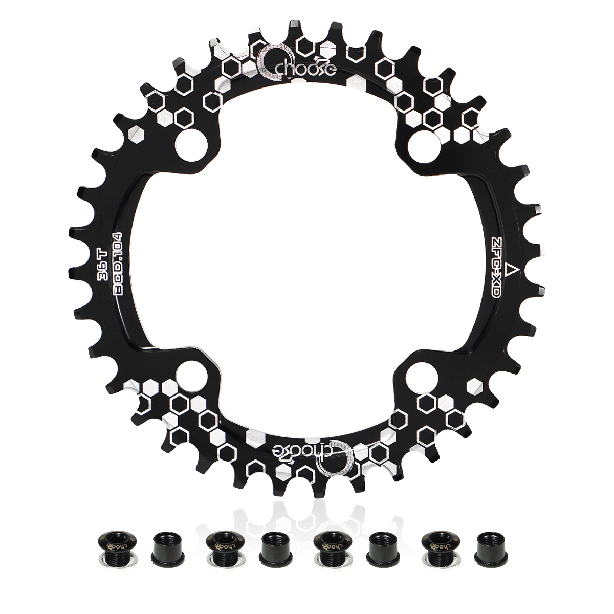 MTB Mountain bike 104BCD 30T 32T 34T 36T 38T crankset Tooth plate Parts 104BCD Round Narrow Wide Chain Ring