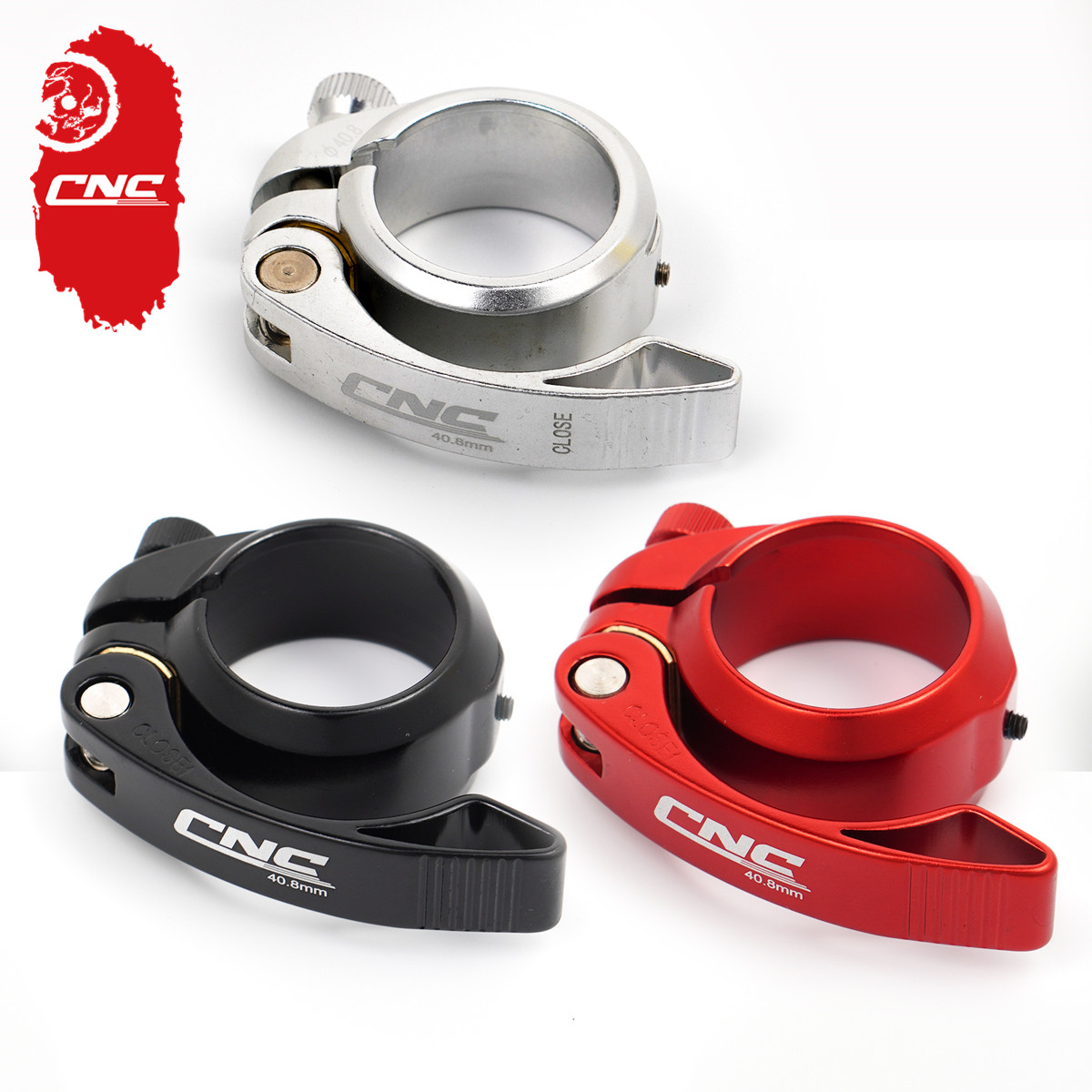 Bike Parts 40.8mm Bike Seat Clamp Aluminium Quick Release Folding Bike bicycle Seatpost Clamp