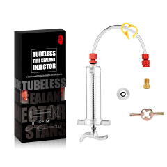 Bike Tubeless Tire Sealant Injector for Stan's No Tubes Sealant with Presta Schrader Valve Core Removal Tool Set,20ml/50ml