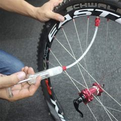 Bike Tubeless Tire Sealant Injector for Stan's No Tubes Sealant with Presta Schrader Valve Core Removal Tool Set,20ml/50ml