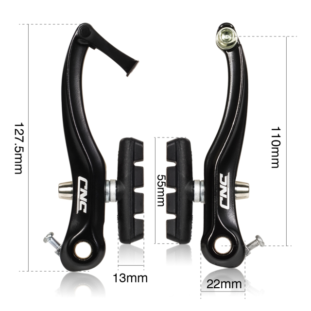 CNC Bike MTB Mountain Bicycle BMX Cruiser Linear Pull V Brake Caliper Set with Brake Pads Brake MTB Hydraulic Cantilever