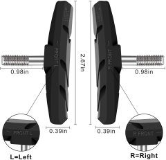 CNC 2 Pairs Bicycle V-Brake Pads, Bike Cantilever Pads 70mm V Brake Blocks Set