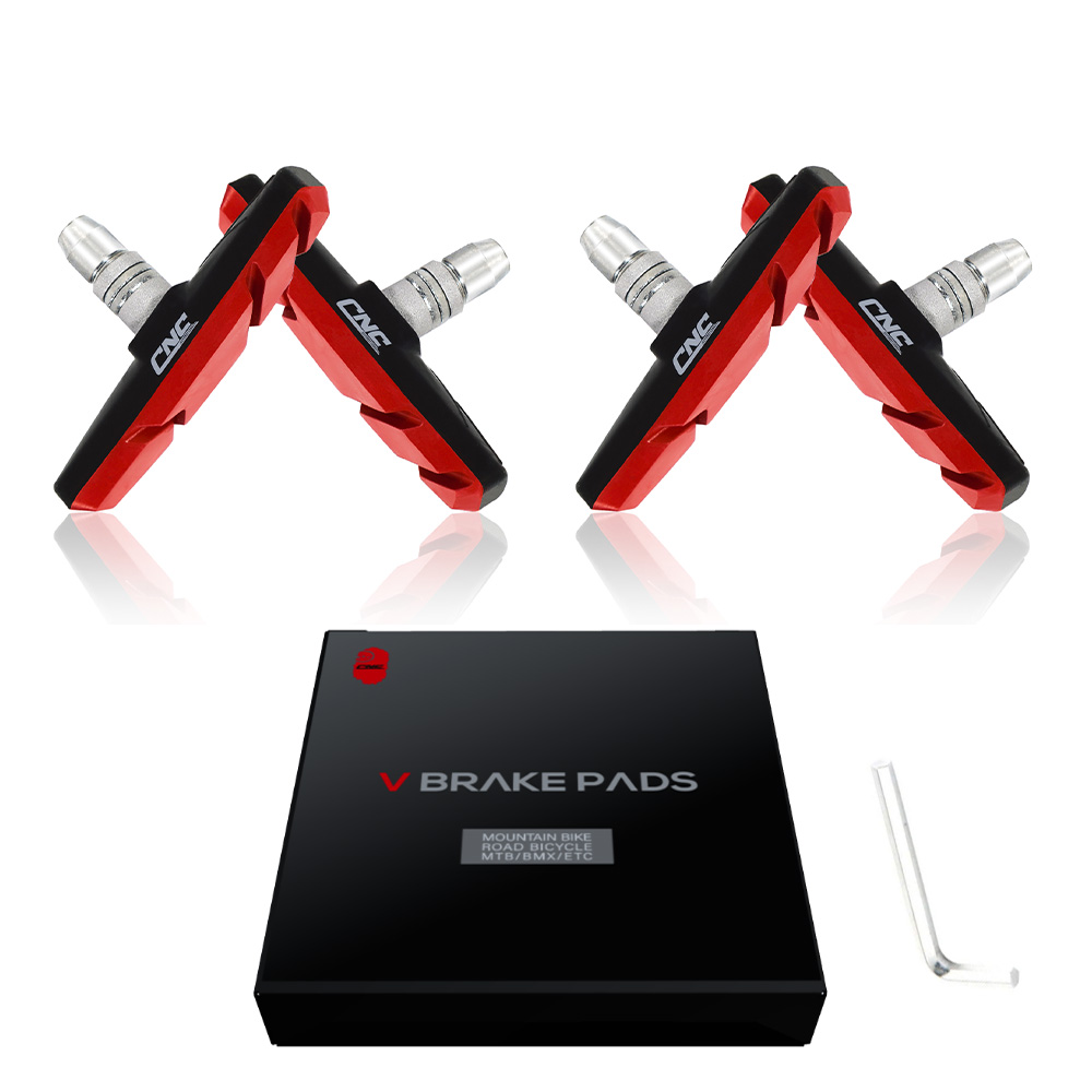 CNC 2 Pairs Bicycle V-Brake Pads, Bike Cantilever Pads 70mm V Brake Blocks Set