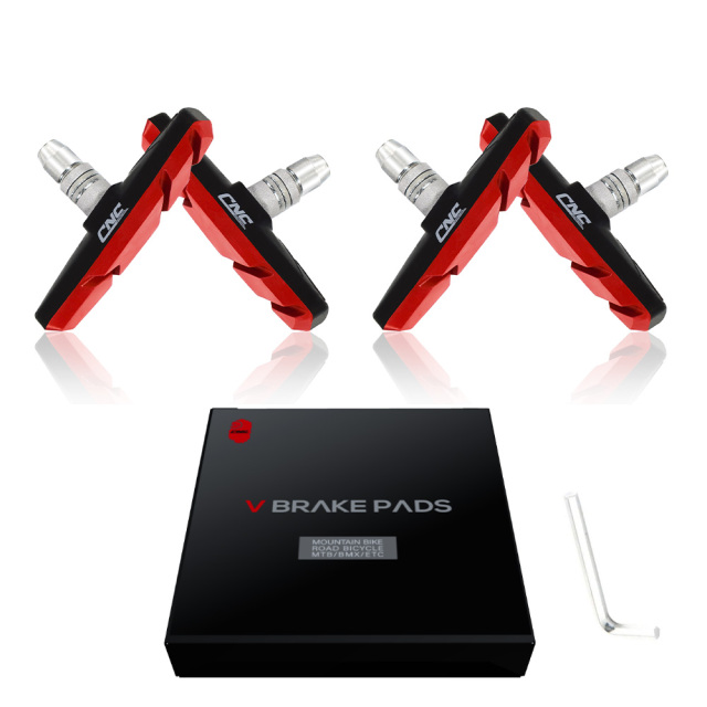 CNC 2 Pairs Bicycle V-Brake Pads, Bike Cantilever Pads 70mm V Brake Blocks Set