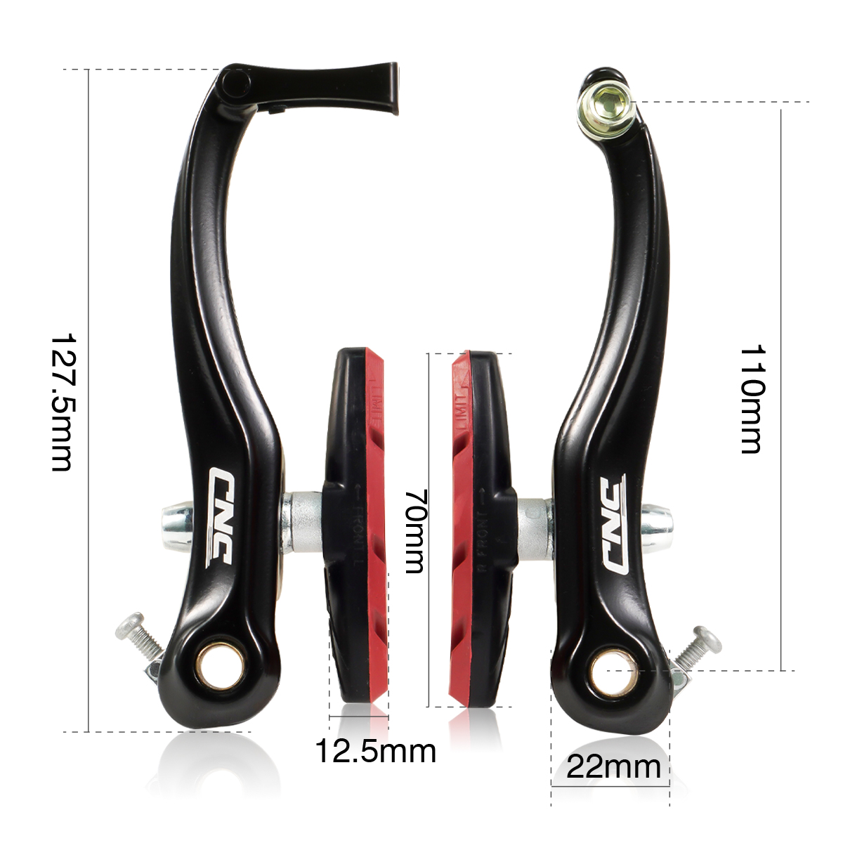 CNC Bike MTB Mountain Bicycle BMX Cruiser Linear Pull V Brake Caliper Set with Brake Pads Brake MTB Hydraulic Cantilever