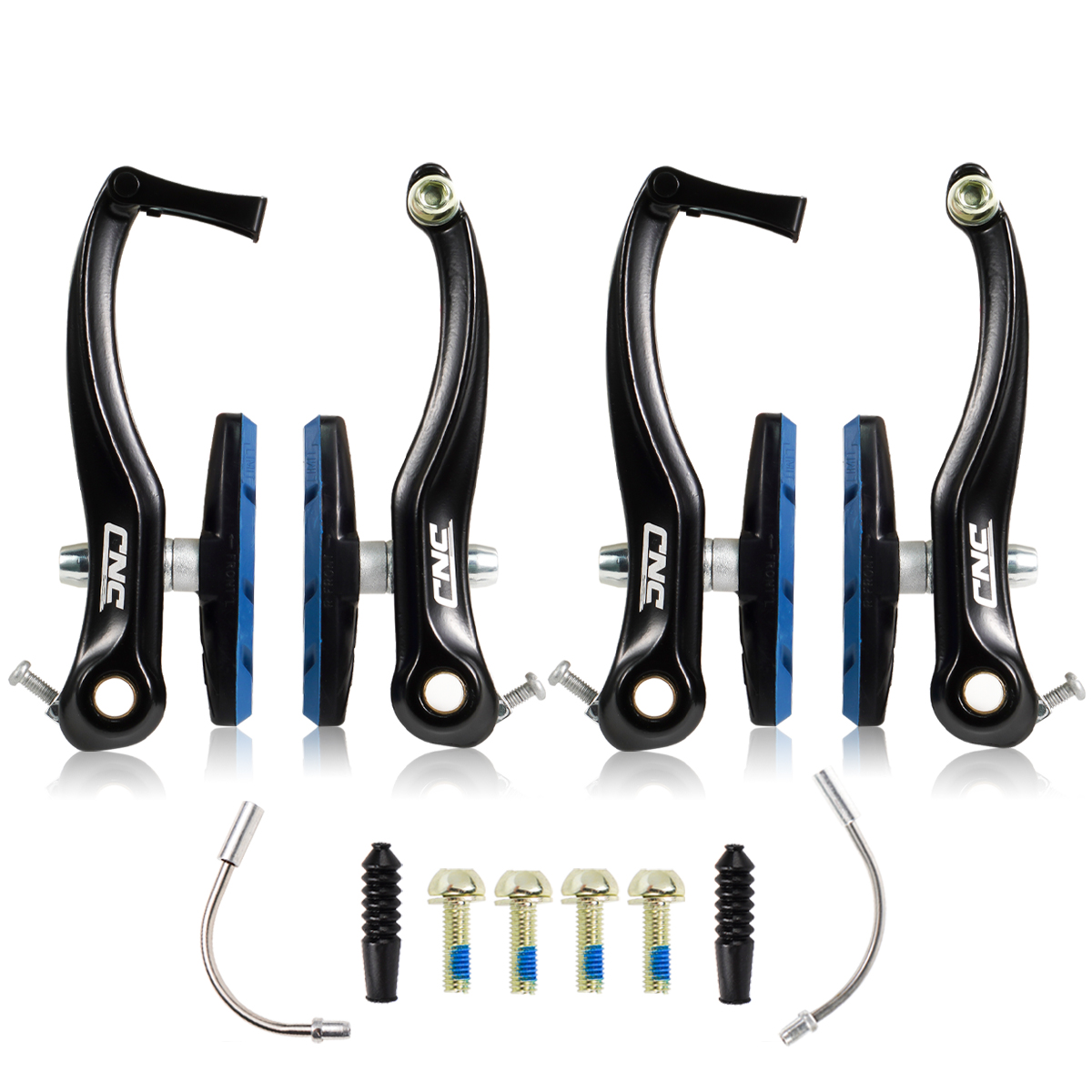 CNC Bike MTB Mountain Bicycle BMX Cruiser Linear Pull V Brake Caliper Set with Brake Pads Brake MTB Hydraulic Cantilever