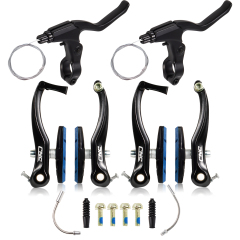 CNC Bike MTB Mountain Bicycle BMX Cruiser Linear Pull V Brake Caliper Set with Brake Pads Brake MTB Hydraulic Cantilever