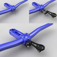 Out Front Bike Computer Combo Mount for Garmin Edge 130 200 500 510 520 800 810 820 1000 1030 Touring