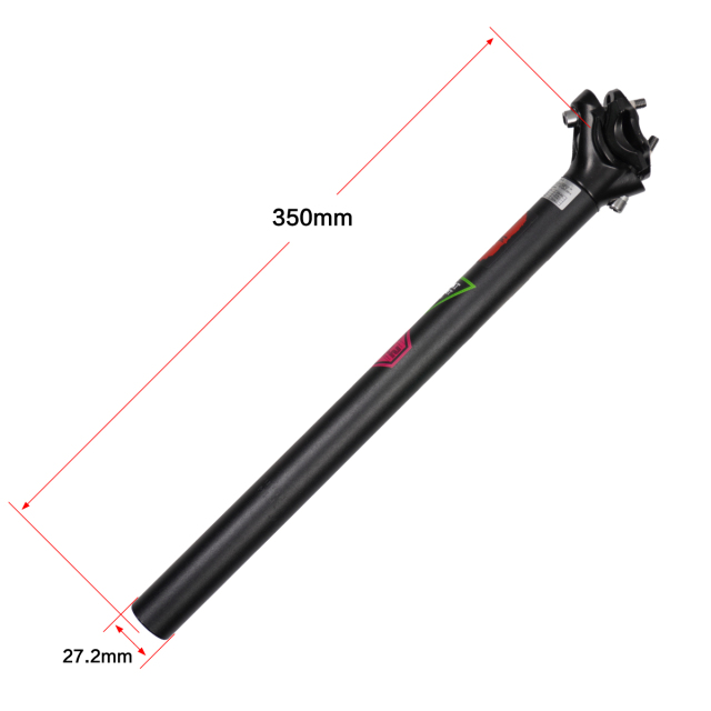 Bicycle Damping Seatpost 27.2 Bike Seatpost 350mm，Black