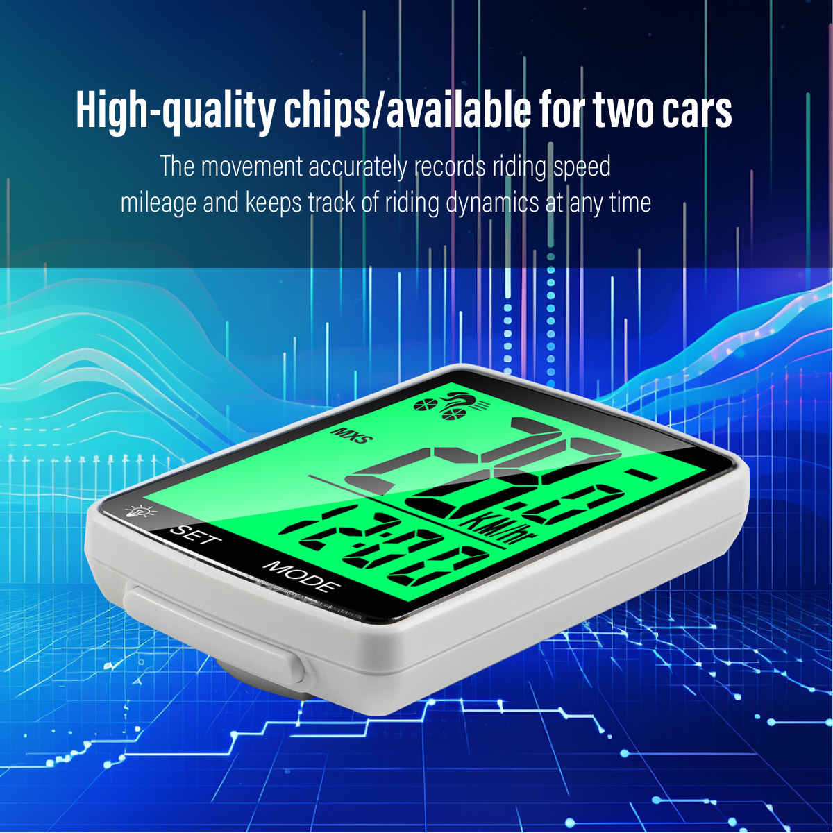 2.8Inch Wireless Cycling Computer with Automatic Backlight, Bicycle Speedometer Odometer with Waterproof,Bike Computer