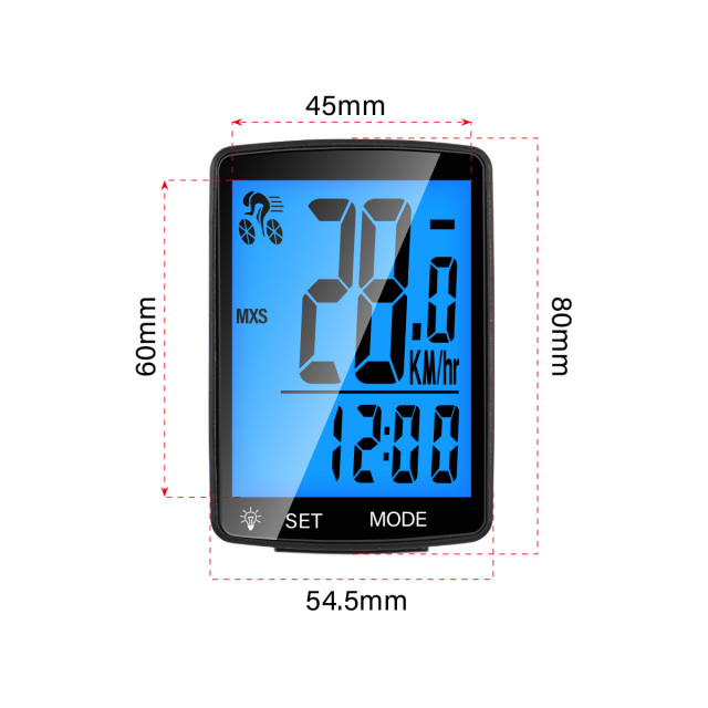 2.8Inch Wireless Cycling Computer with Automatic Backlight, Bicycle Speedometer Odometer with Waterproof,Bike Computer