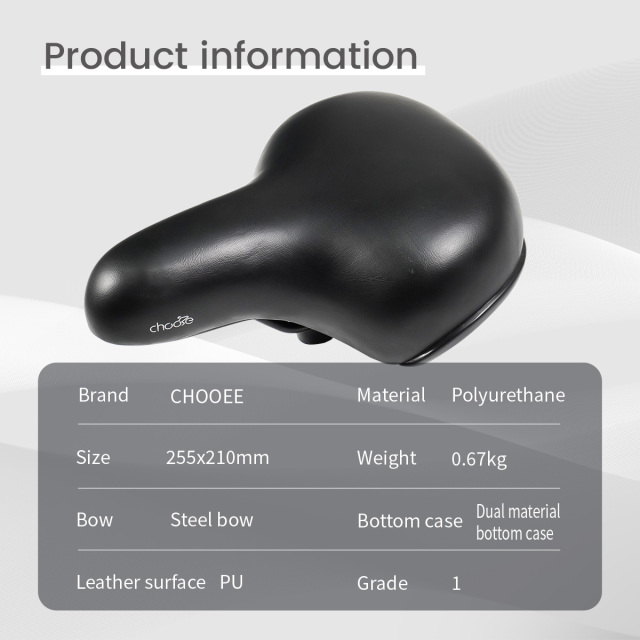 Breathable Bicycle Saddle Men Women MTB Road Bike Saddle Shock Absorbing Comfortable Big Butt Bike Seat Safety Warning