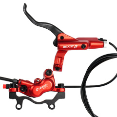 ZOOM HB-876E 4-piston Disc Hydraulic Brake Electric Scooter Folding Mountain Bike Power Off Black Red 160 E-bike Bicycle