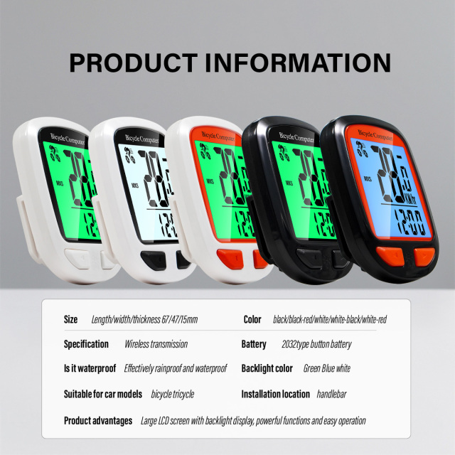 Bike Computer Cycle Wireless Speedometer Bicycle Digital Stopwatch Cycling Odometer Cycling Computer