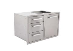 Bonfire Triple Drawer & Trash Can Combo
