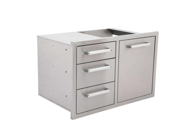 WHISTLER Triple Drawer & Trash Can Combo