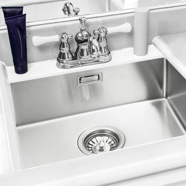 WHISTLER Handmade Stainless Steel Single Deep Bowl Kitchen Sink With Basket Strainer Waste Kit And Overflow For Undermount And Flushmount Intallation