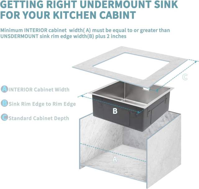 WHISTLER Handmade Stainless Steel Single Deep Bowl Kitchen Sink With Basket Strainer Waste Kit And Overflow For Undermount And Flushmount Intallation