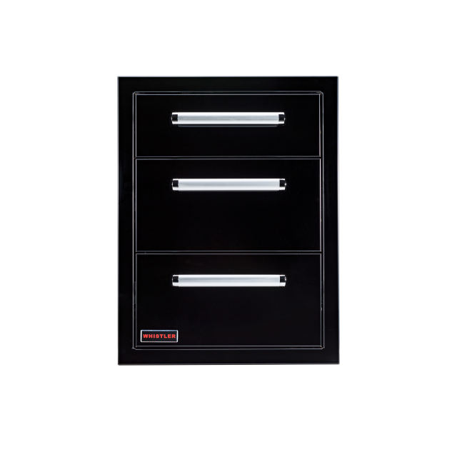 WHISTLER GRILLS Triple Drawer (Black)