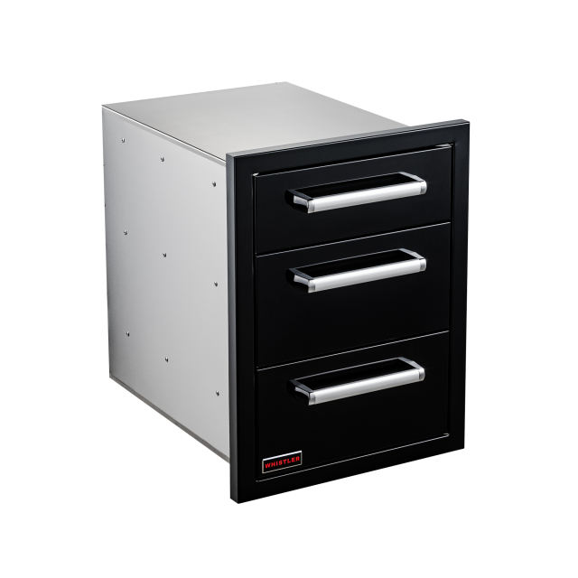 WHISTLER GRILLS Triple Drawer (Black)