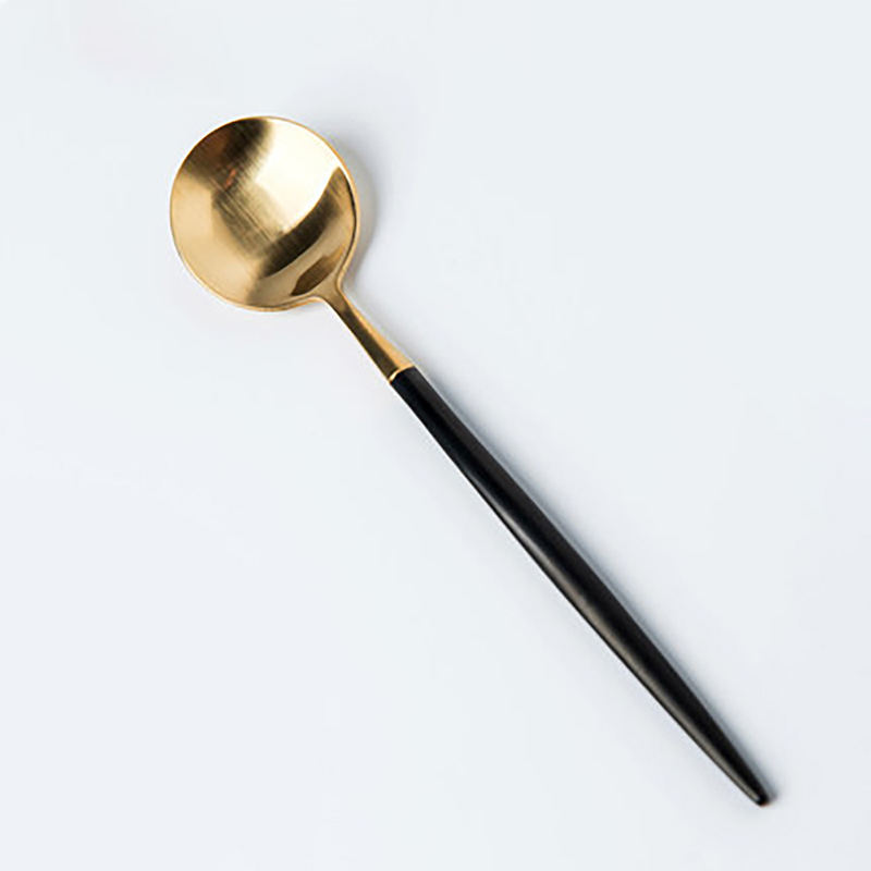 Half black table spoon