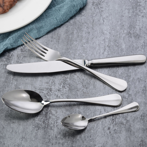 High-end hotel restaurant table utensils 304 stainless steel bright Western cutlery