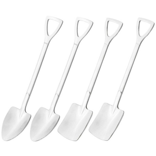 Silver Stainless Steel Spoons Ice Cream Spoons Fruit Spoon